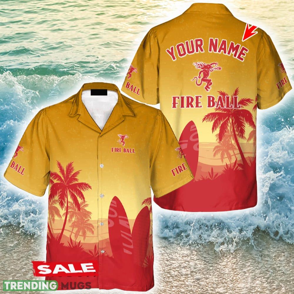Custom Name Fireball Whiskey Palm Tree Surfboard Hawaiian Shirt Beer Holidays Summer - Custom Name Fireball Whiskey Palm Tree Surfboard Hawaiian Shirt Beer Holidays Summer Custom Name Fireball Whiskey Palm Tree Surfboard Hawaiian Shirt Beer Holidays Summer - Custom Name Fireball Whiskey Palm Tree Surfboard Hawaiian Shirt Beer Holidays Summer