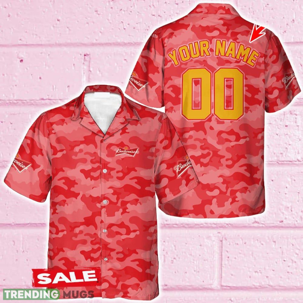 Custom Number And Name Budweiser Beer Red Camouflage Hawaiian Shirt Beer For Men Women Summer Beach - Custom Number And Name Budweiser Beer Red Camouflage Hawaiian Shirt Beer For Men Women Summer Beach Custom Number And Name Budweiser Beer Red Camouflage Hawaiian Shirt Beer For Men Women Summer Beach - Custom Number And Name Budweiser Beer Red Camouflage Hawaiian Shirt Beer For Men Women Summer Beach
