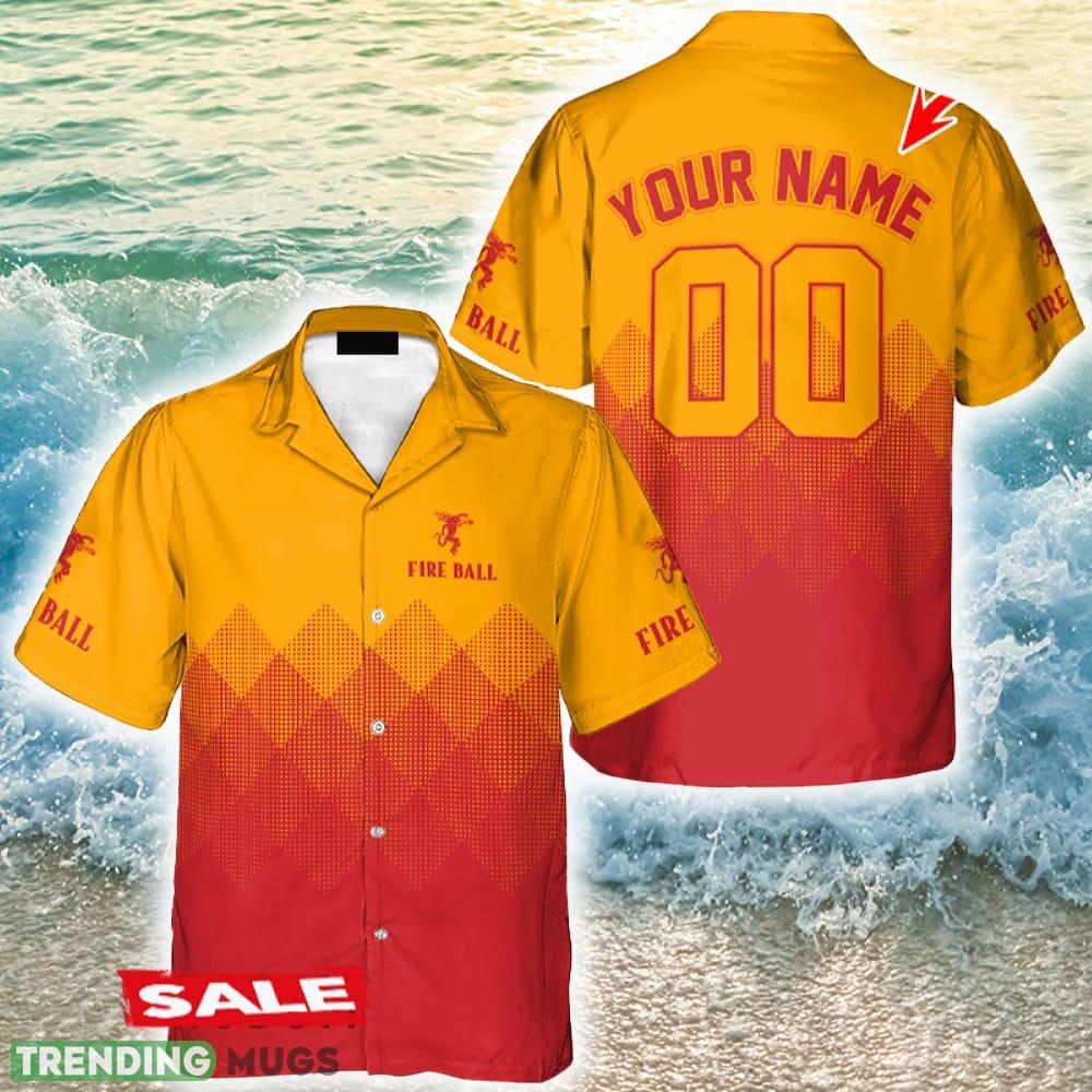 Custom Number And Name Fireball Whiskey Red And Yellow Halftone Hawaiian Shirt Beer Holidays Summer - Custom Number And Name Fireball Whiskey Red And Yellow Halftone Hawaiian Shirt Beer Holidays Summer Custom Number And Name Fireball Whiskey Red And Yellow Halftone Hawaiian Shirt Beer Holidays Summer - Custom Number And Name Fireball Whiskey Red And Yellow Halftone Hawaiian Shirt Beer Holidays Summer
