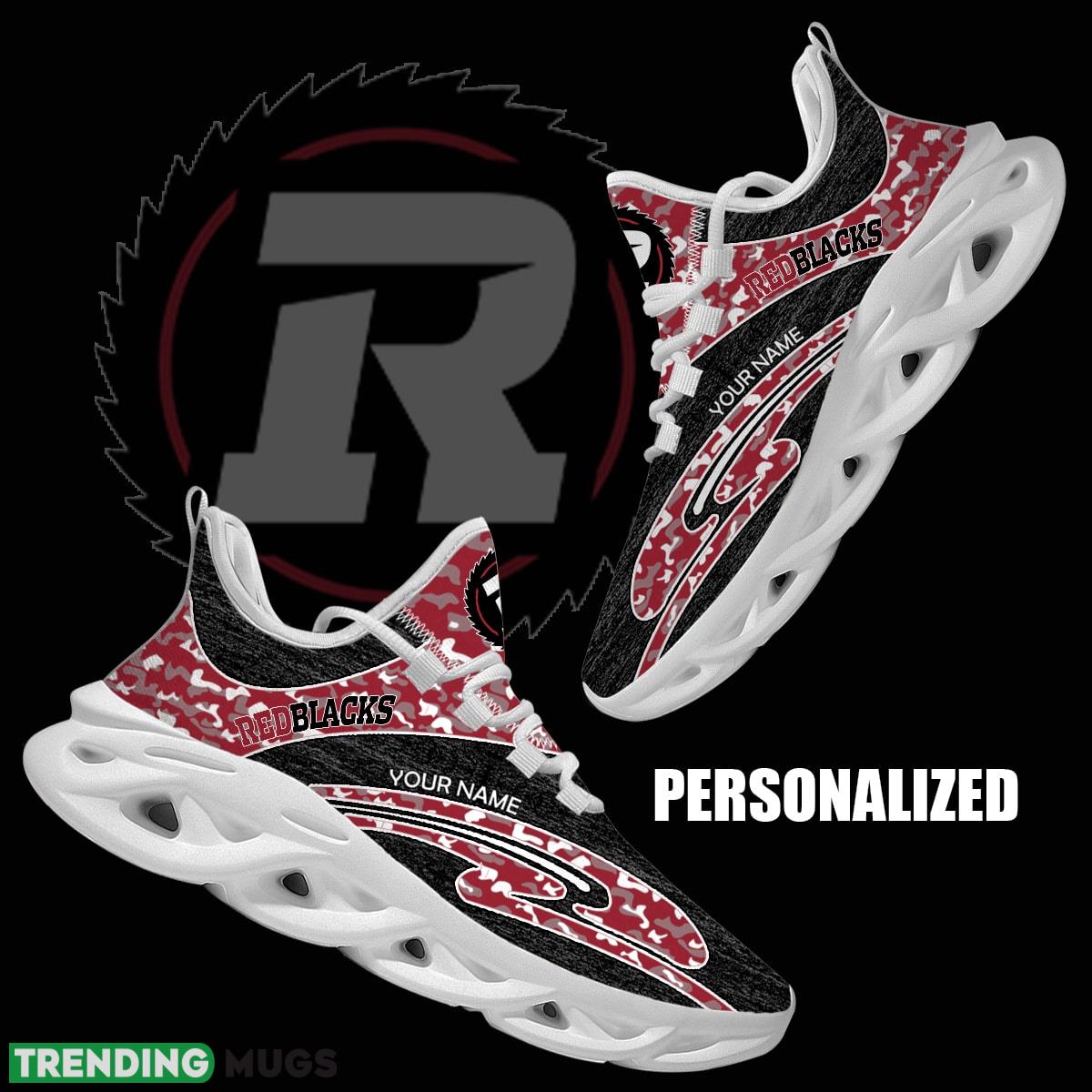 Personalized Camo Design CFL Ottawa RedBlacks Max Soul Shoes Streetwear Chunky Sneaker - CFL Ottawa RedBlacks Chunky Sneakers Camo Personalized Style 1