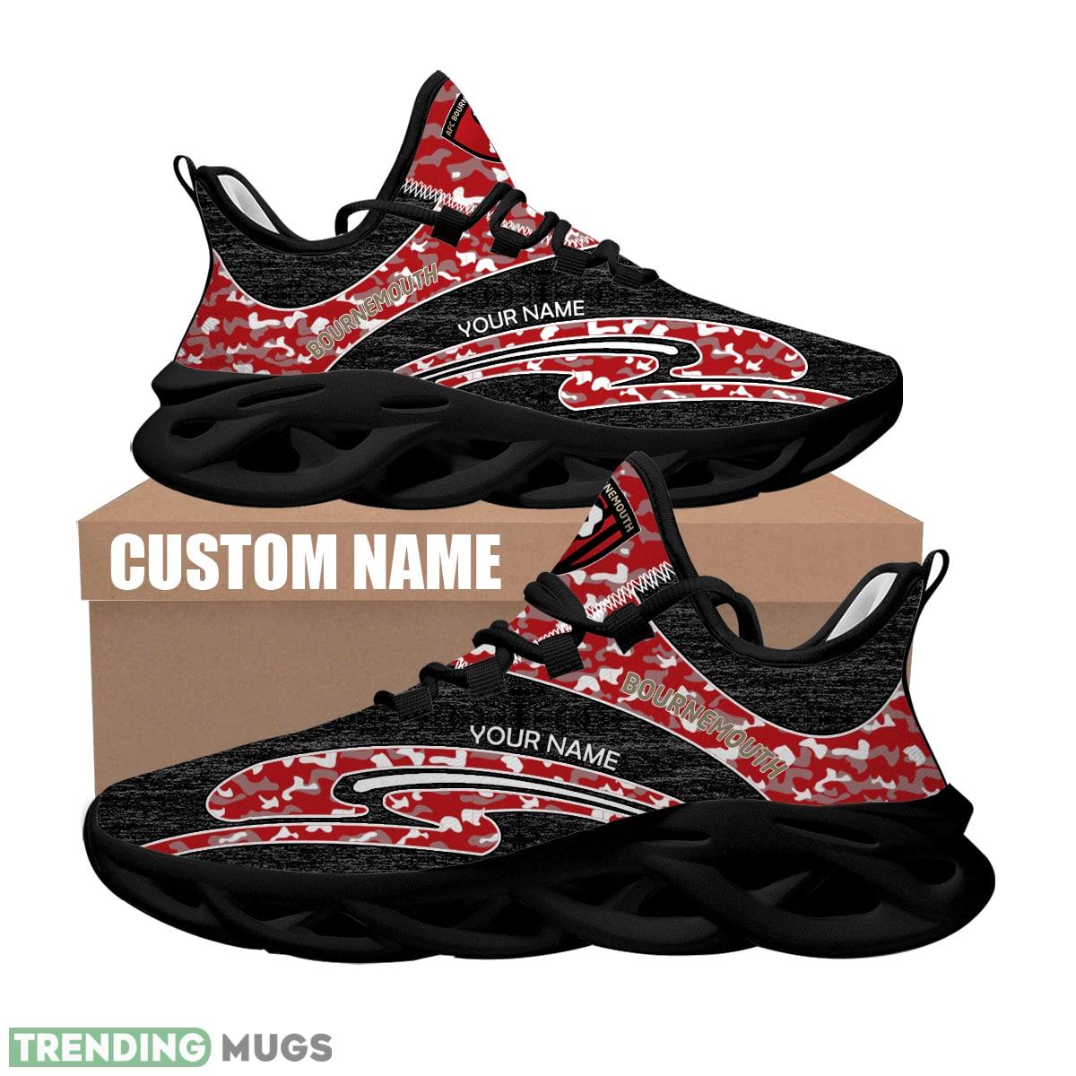 Personalized Camo Design EPL AFC Bournemouth Max Soul Shoes Trendy Running Sneaker Max Soul Personalized Camo Design EPL AFC Bournemouth Max Soul Shoes Trendy Running Sneaker Max Soul