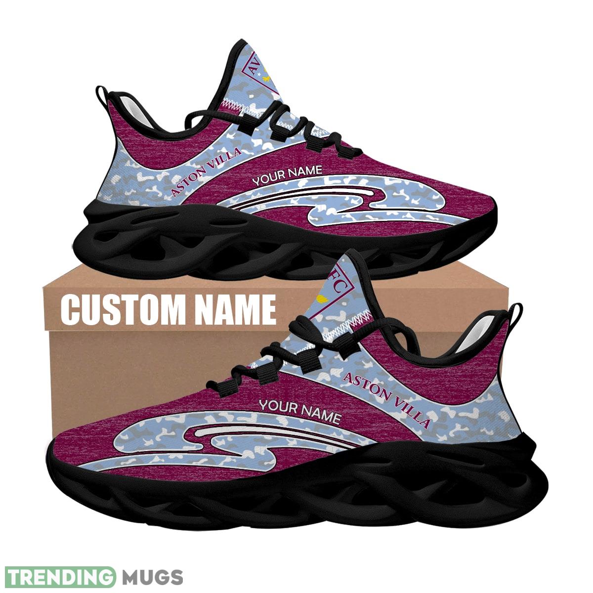 Personalized Camo Design EPL Aston Villa Max Soul Shoes Style Chunky Sneaker Max Soul Personalized Camo Design EPL Aston Villa Max Soul Shoes Style Chunky Sneaker Max Soul