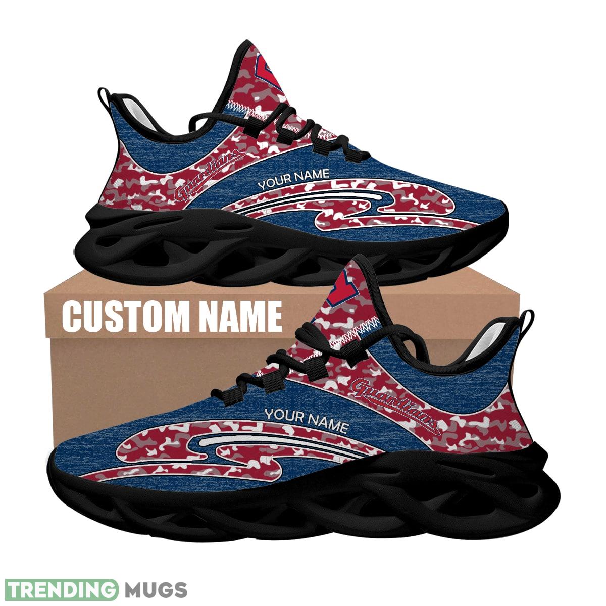 Personalized Camo Design MLB Cleveland Guardians Max Soul Shoes Unconventional Running Sneaker Max Soul Personalized Camo Design MLB Cleveland Guardians Max Soul Shoes Unconventional Running Sneaker Max Soul