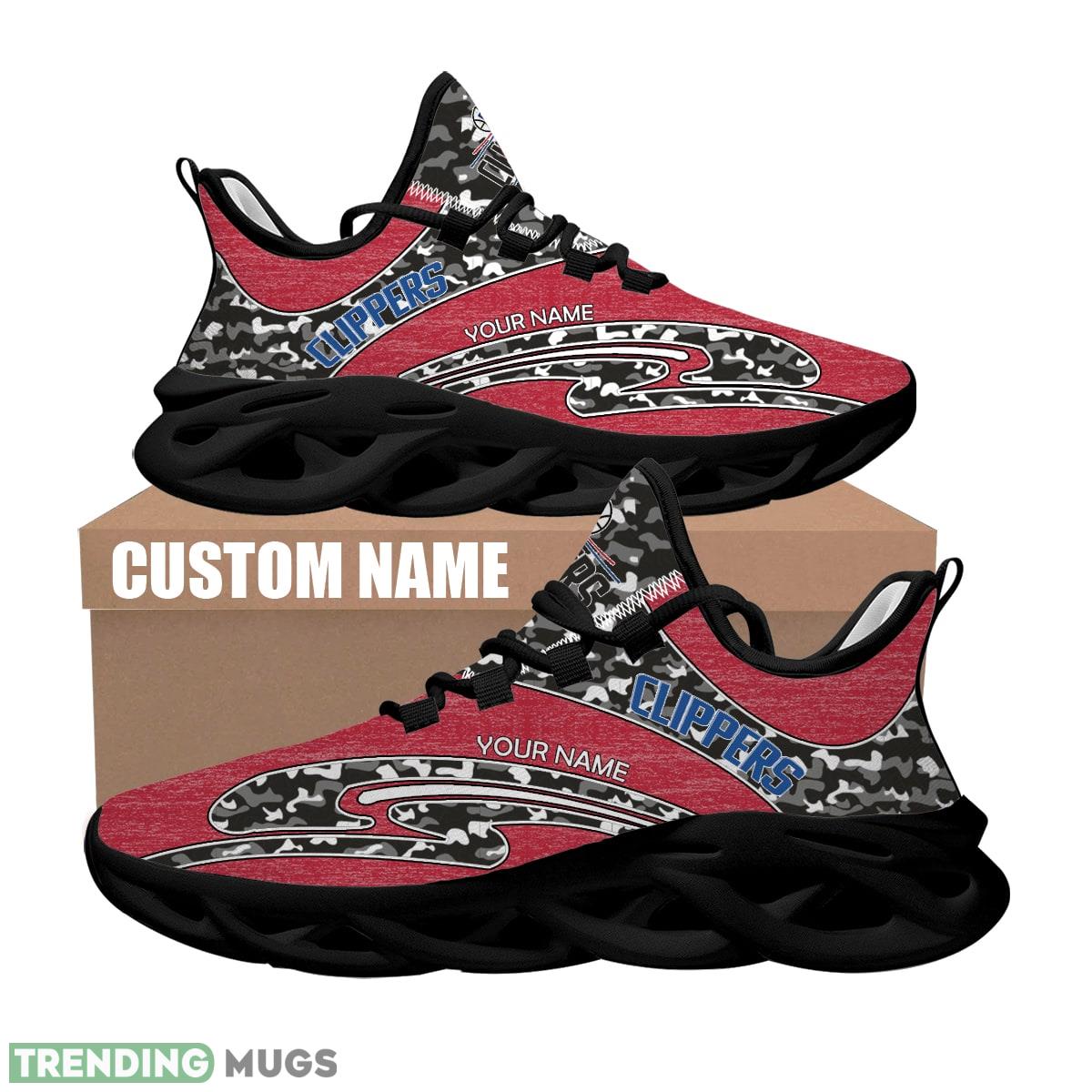 Personalized Camo Design NBA Los Angeles Clippers Max Soul Shoes Fashion forward Chunky Sneaker Max Soul Personalized Camo Design NBA Los Angeles Clippers Max Soul Shoes Fashion forward Chunky Sneaker Max Soul