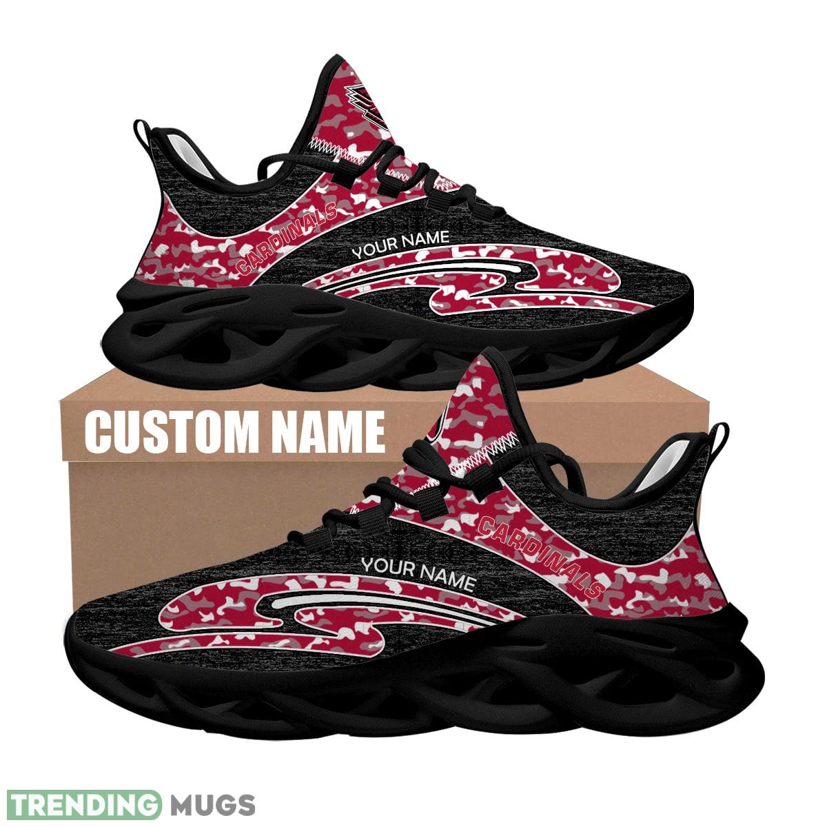 Personalized Camo Design NCAA Ball State Cardinals Max Soul Shoes Comfort Running Sneaker Max Soul Personalized Camo Design NCAA Ball State Cardinals Max Soul Shoes Comfort Running Sneaker Max Soul