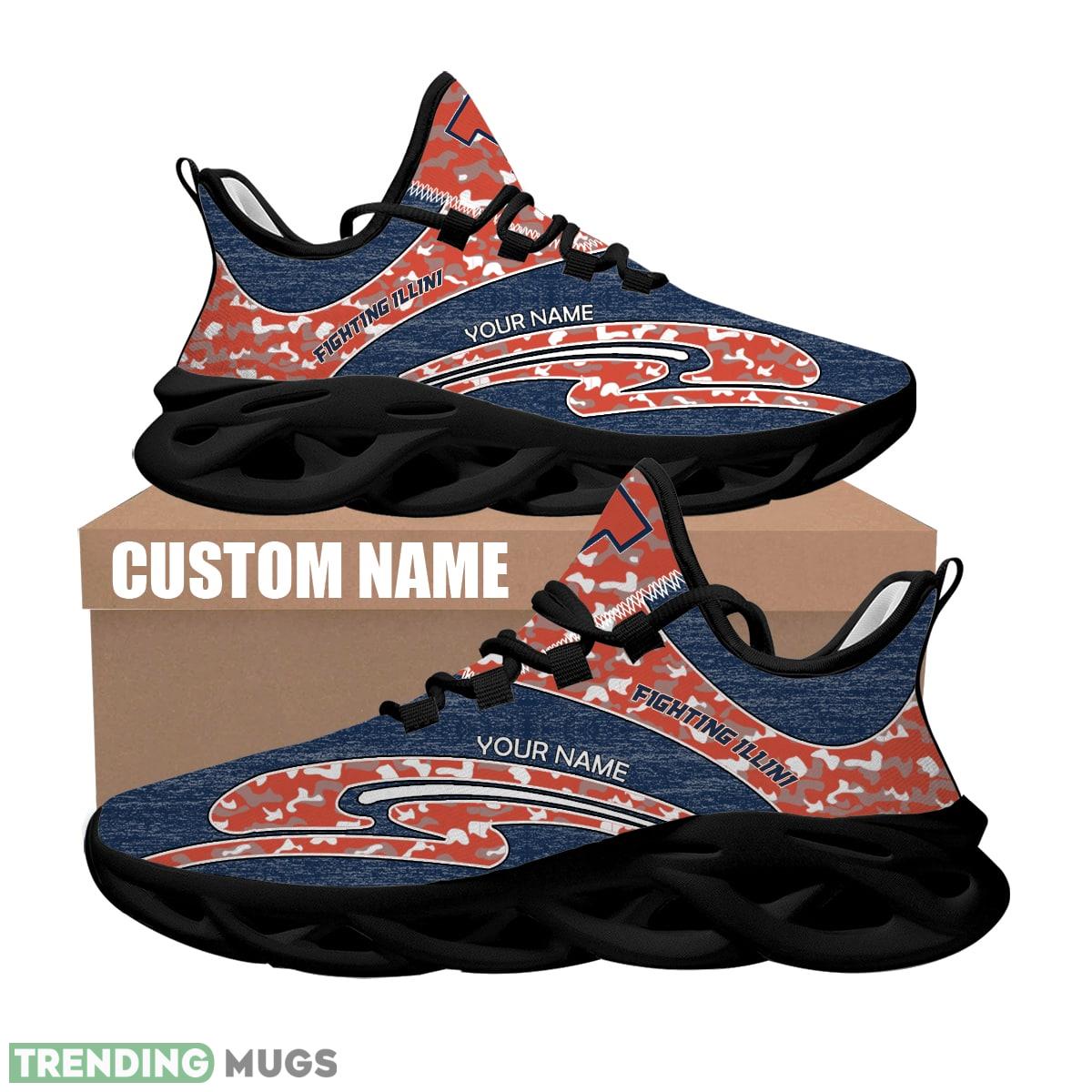 Personalized Camo Design NCAA Illinois Fighting Illini Max Soul Shoes Symbol Running Sneaker Max Soul Personalized Camo Design NCAA Illinois Fighting Illini Max Soul Shoes Symbol Running Sneaker Max Soul