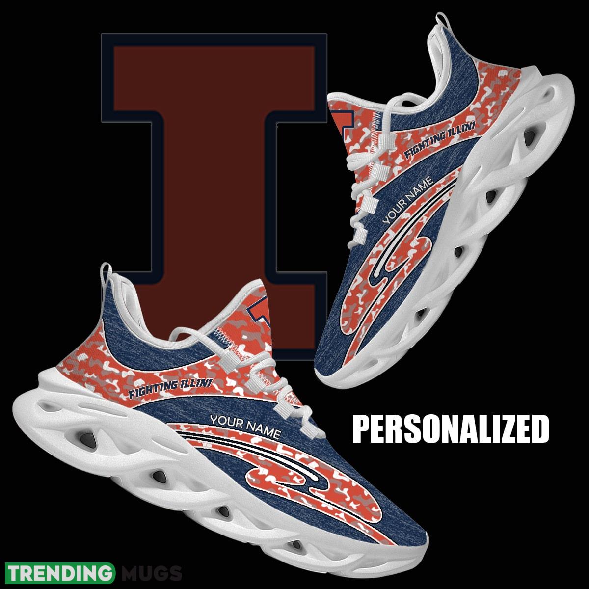 Personalized Camo Design NCAA Illinois Fighting Illini Max Soul Shoes Symbol Running Sneaker - NCAA Illinois Fighting Illini Chunky Sneakers Camo Personalized Style 1 Personalized Camo Design NCAA Illinois Fighting Illini Max Soul Shoes Symbol Running Sneaker - NCAA Illinois Fighting Illini Chunky Sneakers Camo Personalized Style 1