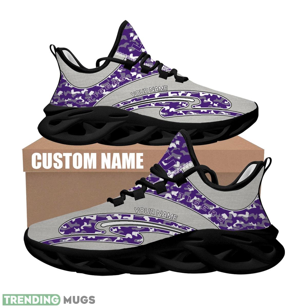 Personalized Camo Design NCAA LSU Tigers Max Soul Shoes Embody Chunky Sneaker Max Soul Personalized Camo Design NCAA LSU Tigers Max Soul Shoes Embody Chunky Sneaker Max Soul