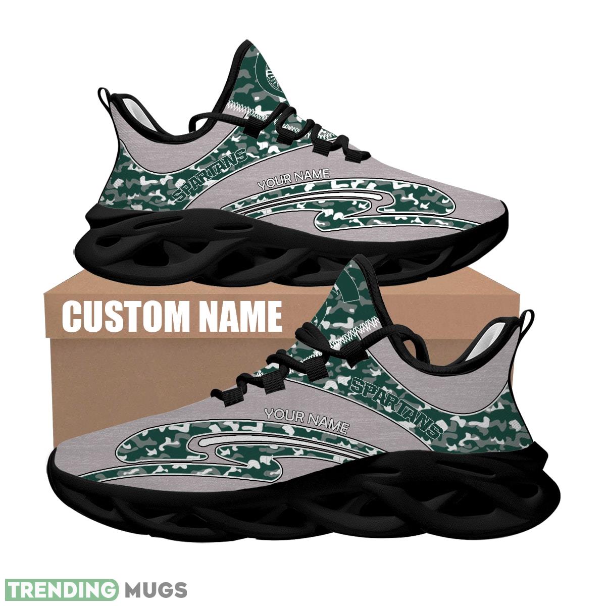 Personalized Camo Design NCAA Michigan State Spartans Max Soul Shoes Energize Running Sneaker Max Soul Personalized Camo Design NCAA Michigan State Spartans Max Soul Shoes Energize Running Sneaker Max Soul