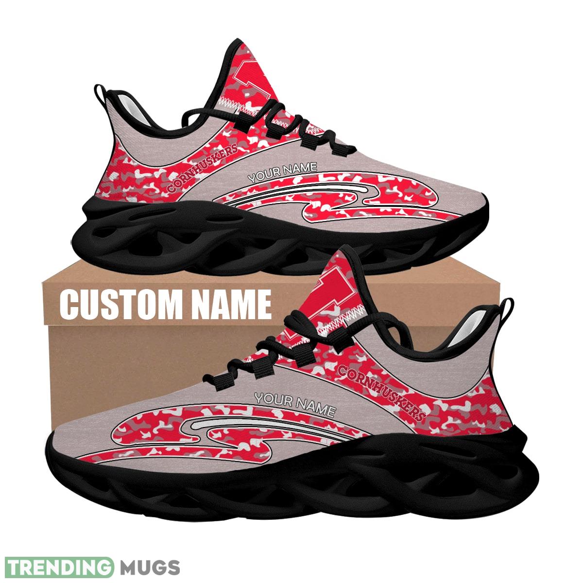 Personalized Camo Design NCAA Nebraska Cornhuskers Max Soul Shoes Showcase Chunky Sneaker Max Soul Personalized Camo Design NCAA Nebraska Cornhuskers Max Soul Shoes Showcase Chunky Sneaker Max Soul