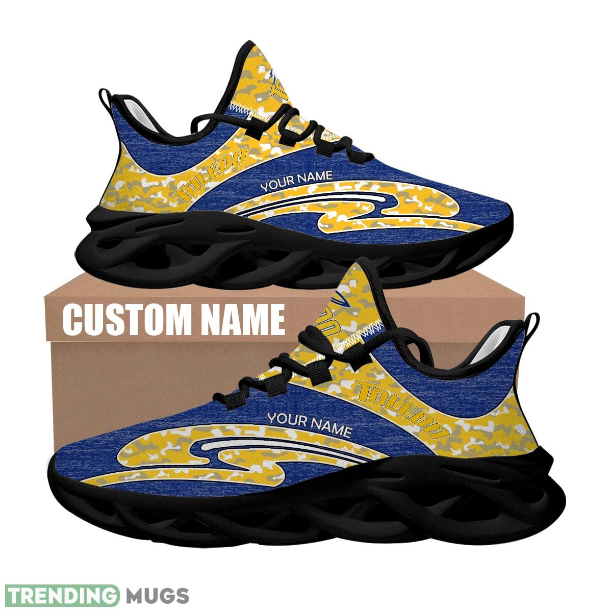 Personalized Camo Design NCAA Toledo Rockets Max Soul Shoes Athleisure Chunky Sneaker Max Soul Personalized Camo Design NCAA Toledo Rockets Max Soul Shoes Athleisure Chunky Sneaker Max Soul
