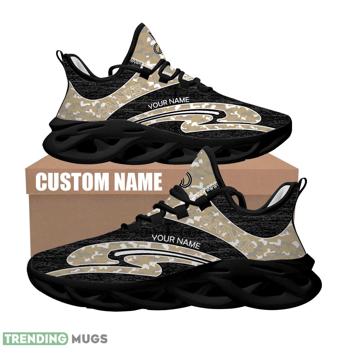 Personalized Camo Design NFL New Orleans Saints Max Soul Shoes Influence Running Sneaker Max Soul Personalized Camo Design NFL New Orleans Saints Max Soul Shoes Influence Running Sneaker Max Soul