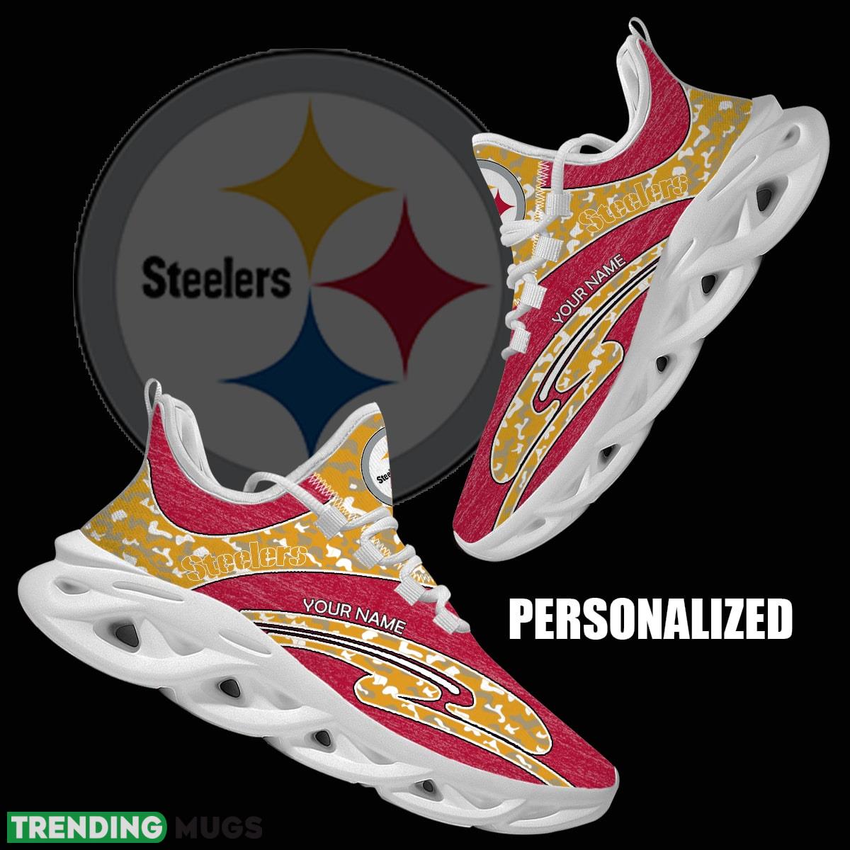 Personalized Camo Design NFL Pittsburgh Steelers Max Soul Shoes Creative Sport Sneaker - NFL Pittsburgh Steelers Chunky Sneakers Camo Personalized Style 1 Personalized Camo Design NFL Pittsburgh Steelers Max Soul Shoes Creative Sport Sneaker - NFL Pittsburgh Steelers Chunky Sneakers Camo Personalized Style 1