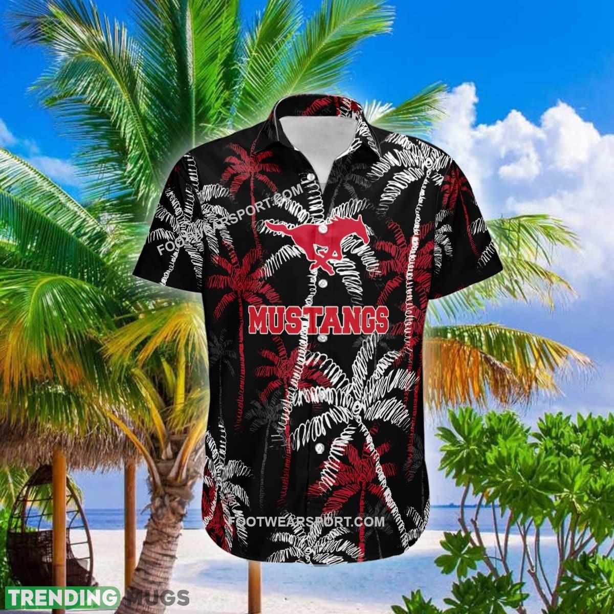 SMU Mustangs Hawaiian Shirt Coconut Tree Vintage For Beach - NCAA SMU Mustangs 3D Hawaiian Shirt Coconut Tree_1 SMU Mustangs Hawaiian Shirt Coconut Tree Vintage For Beach - NCAA SMU Mustangs 3D Hawaiian Shirt Coconut Tree_1