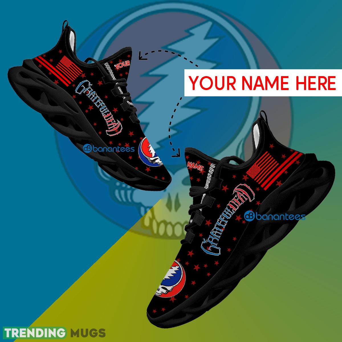 Grateful Dead Band Chunky Sneaker Design Custom Name Gift Max Soul Shoes USA Flag Star New For Fans - Grateful Dead Band Running Shoes New Trending Personalized Photo 1 Grateful Dead Band Chunky Sneaker Design Custom Name Gift Max Soul Shoes USA Flag Star New For Fans - Grateful Dead Band Running Shoes New Trending Personalized Photo 1