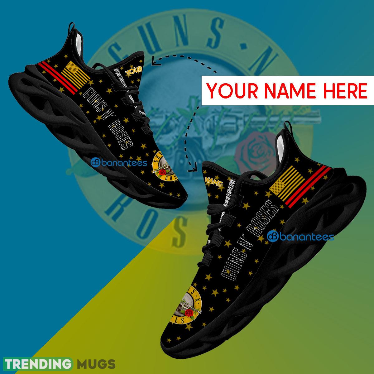 Guns N Roses Band Running Sneaker Sign Custom Name Gift Max Soul Shoes USA Flag Star New For Fans - Guns N Roses Band Running Shoes New Trending Personalized Photo 1 Guns N Roses Band Running Sneaker Sign Custom Name Gift Max Soul Shoes USA Flag Star New For Fans - Guns N Roses Band Running Shoes New Trending Personalized Photo 1