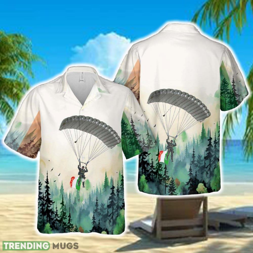 Irish Army Ranger Wing (ARW) Parachuting Hawaiian Shirt - Irish Army Ranger Wing (ARW) Parachuting Hawaiian Shirt Irish Army Ranger Wing (ARW) Parachuting Hawaiian Shirt - Irish Army Ranger Wing (ARW) Parachuting Hawaiian Shirt