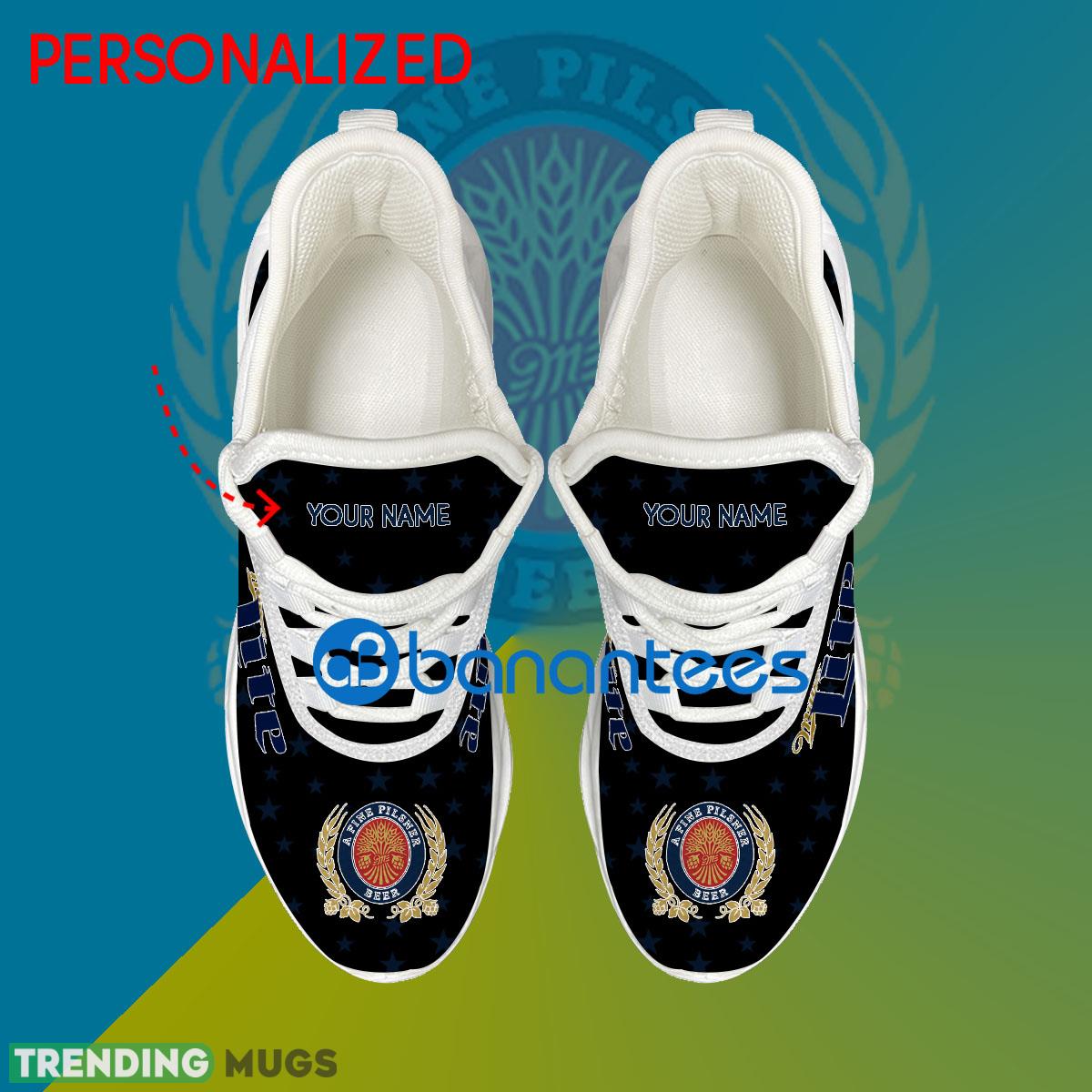 Miller Lite Sport Sneaker Design Custom Name Gift Max Soul Shoes USA Flag Star New For Fans Max Soul Miller Lite Sport Sneaker Design Custom Name Gift Max Soul Shoes USA Flag Star New For Fans Max Soul