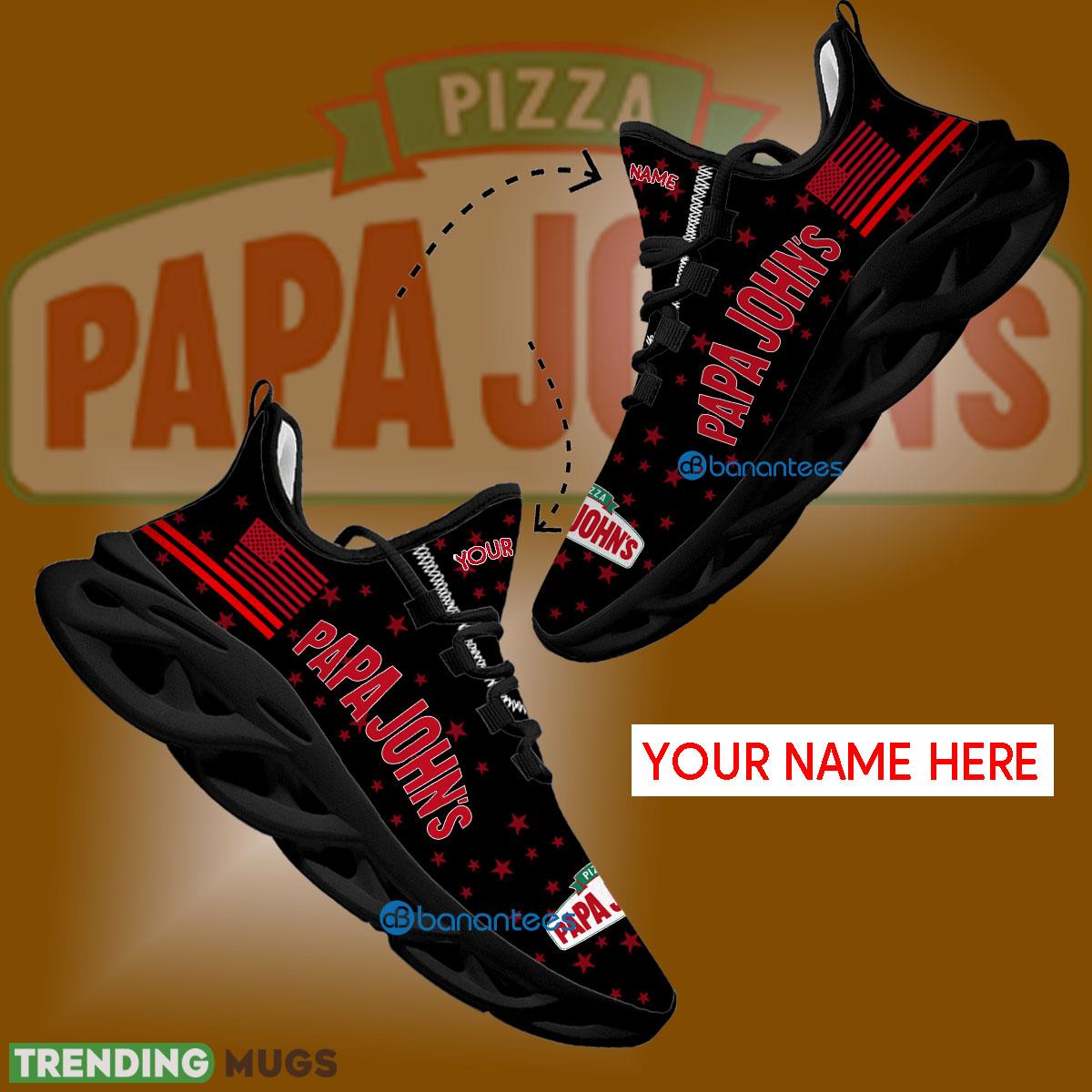 Papa John's Pizza Sport Sneaker Unveil Custom Name Gift Max Soul Shoes USA Flag Star New For Fans - Papa John's Pizza Running Shoes New Trending Personalized Photo 1 Papa John's Pizza Sport Sneaker Unveil Custom Name Gift Max Soul Shoes USA Flag Star New For Fans - Papa John's Pizza Running Shoes New Trending Personalized Photo 1
