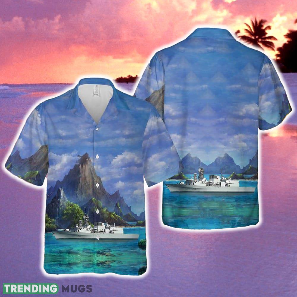 Royal Canadian Navy HMCS Calgary (FFH 335) Hawaiian Shirt Tropical Summer - Royal Canadian Navy HMCS Calgary (FFH 335) Hawaiian Shirt Tropical Summer