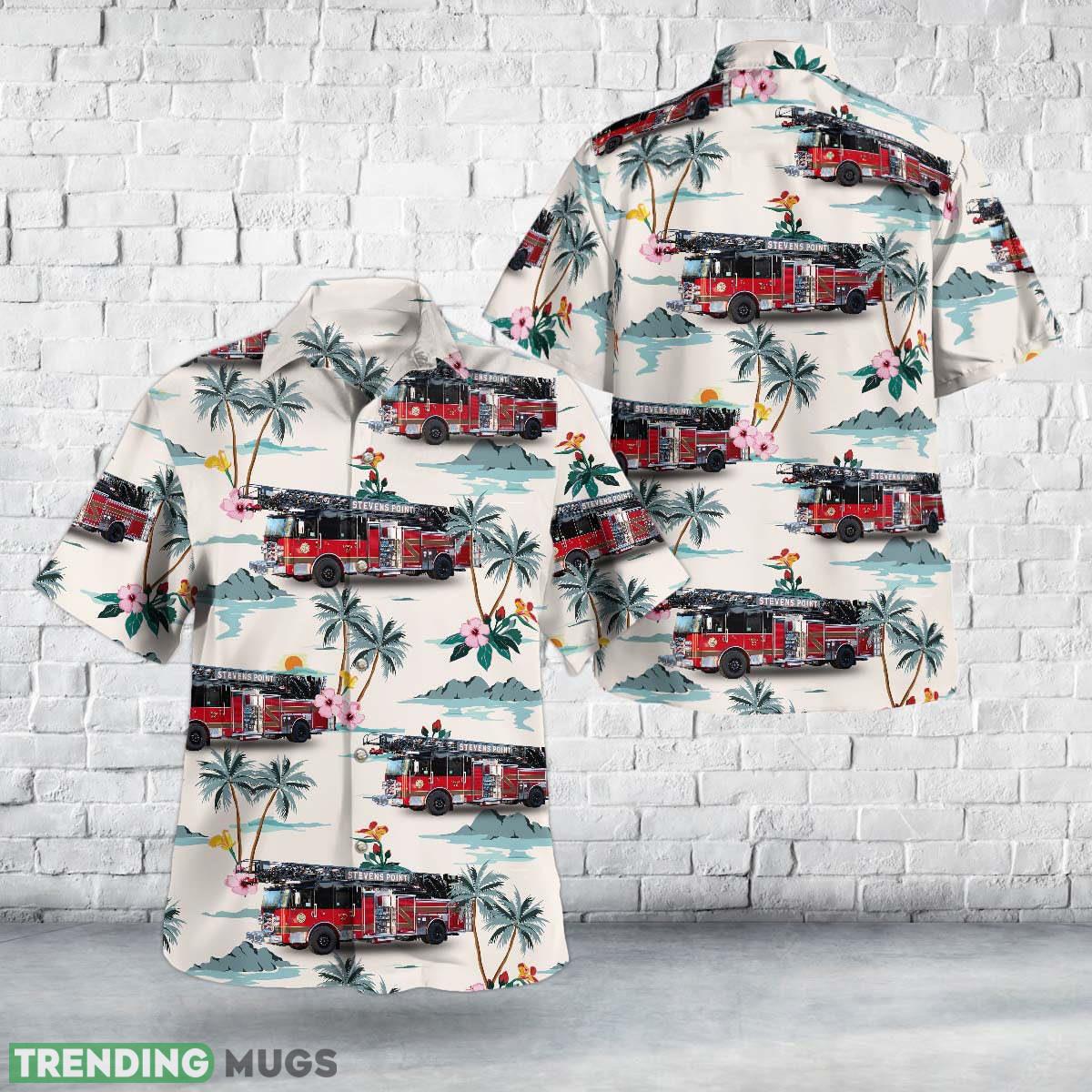 Stevens Point Wisconsin Stevens Point Fire Department Hawaiian Shirt Tropical Summer - Stevens Point Wisconsin Stevens Point Fire Department Hawaiian Shirt Tropical Summer