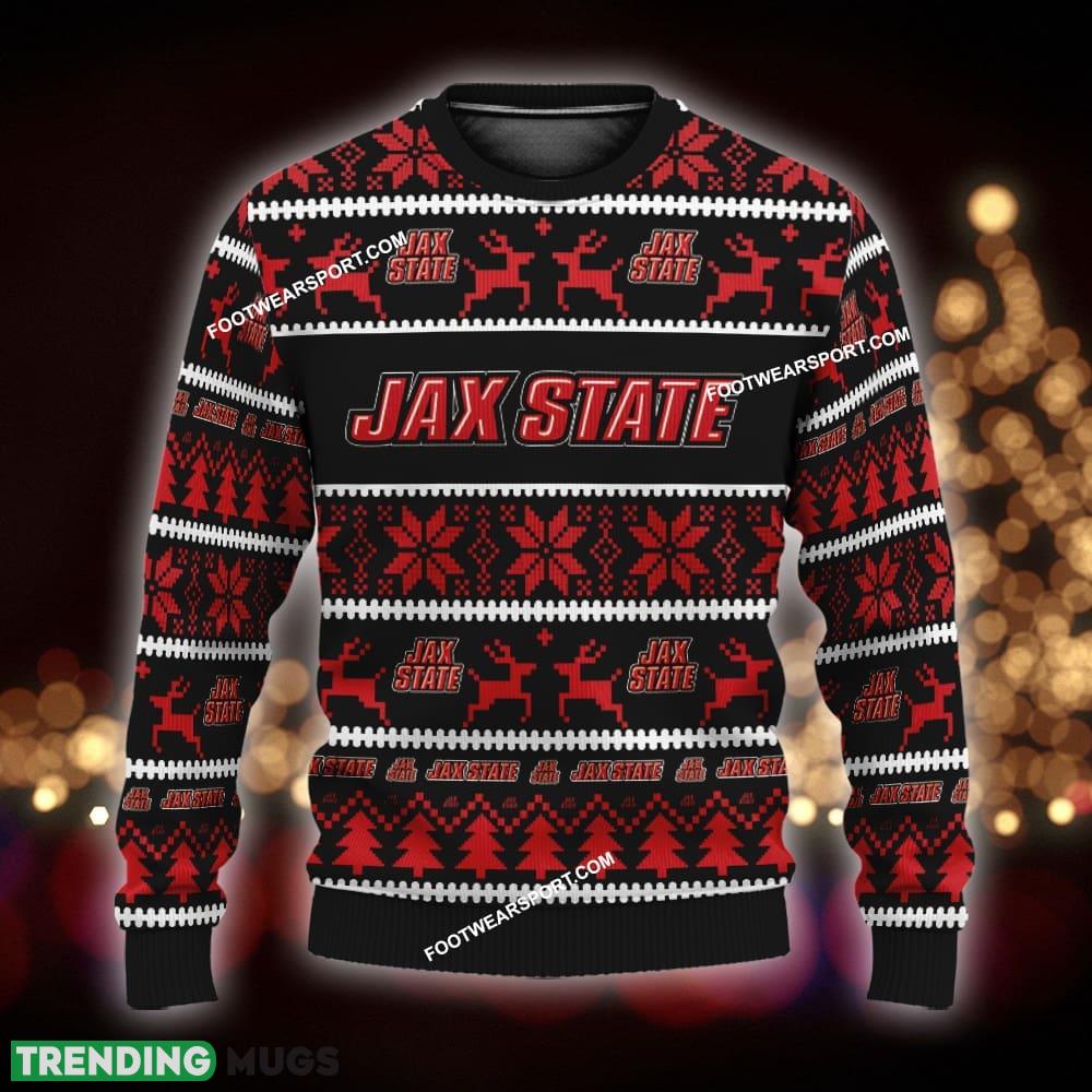 Custom Name NEW Mary Jacksonville State Gamecocks Knitted Christmas Sweater AOP Gift For Men And Women - NCAA Jacksonville State Gamecocks Ugly Christmas Sweater For Men And Women Photo 1 Custom Name NEW Mary Jacksonville State Gamecocks Knitted Christmas Sweater AOP Gift For Men And Women - NCAA Jacksonville State Gamecocks Ugly Christmas Sweater For Men And Women Photo 1