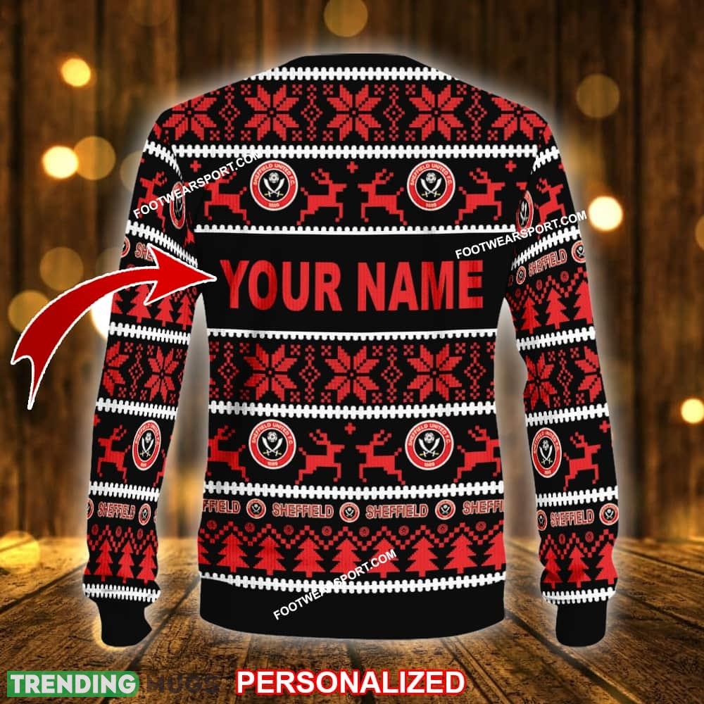 Custom Name NEW Merry making Sheffield United Ugly Christmas Sweater Gift For Men And Women 3D Sweater Custom Name NEW Merry making Sheffield United Ugly Christmas Sweater Gift For Men And Women 3D Sweater