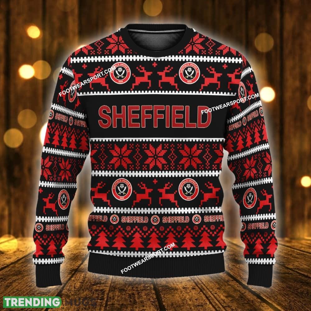 Custom Name NEW Merry-making Sheffield United Ugly Christmas Sweater Gift For Men And Women - EPL Sheffield United Ugly Christmas Sweater For Men And Women Photo 1 Custom Name NEW Merry-making Sheffield United Ugly Christmas Sweater Gift For Men And Women - EPL Sheffield United Ugly Christmas Sweater For Men And Women Photo 1