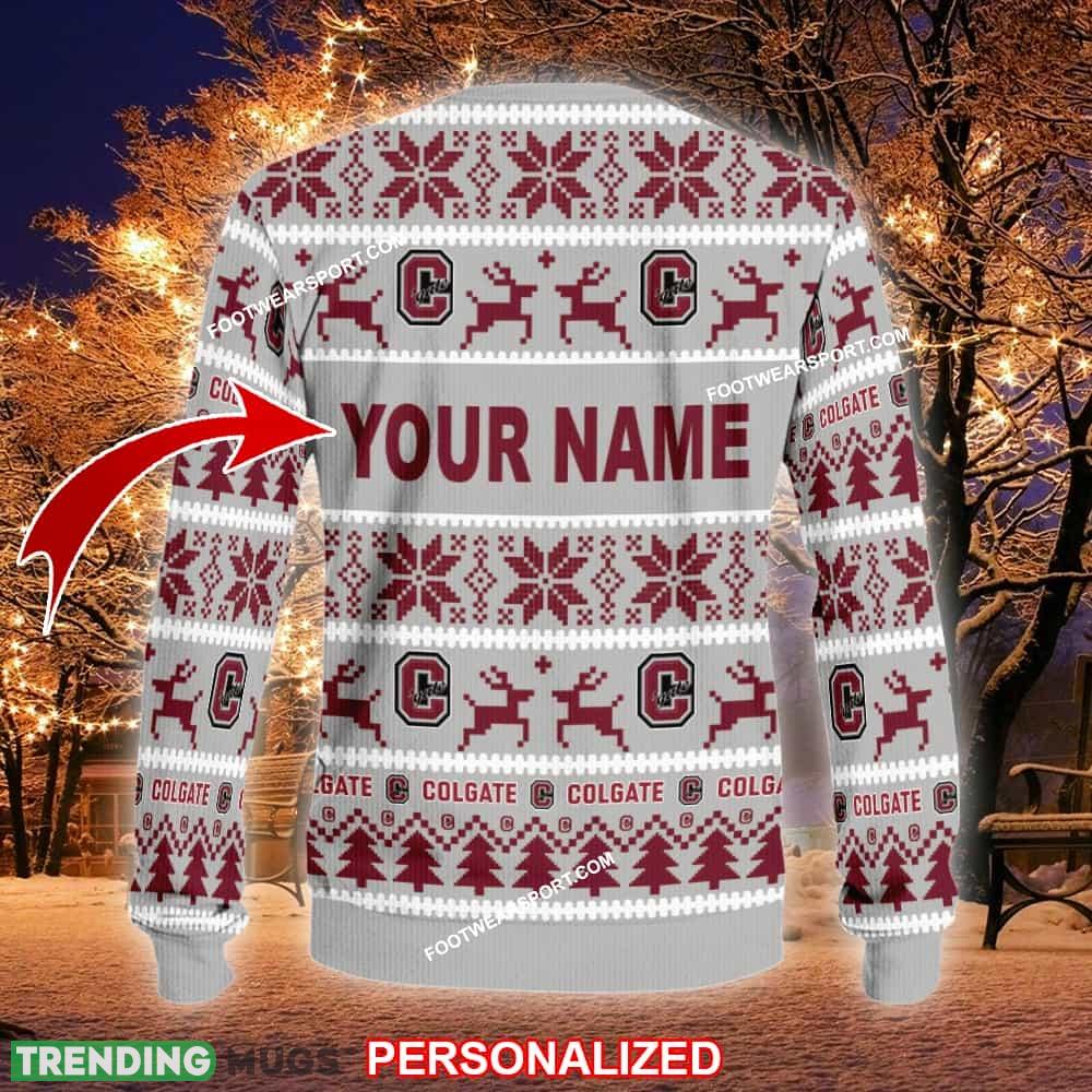 Custom Name NEW Mittens Colgate Raiders Knitted Christmas Sweater AOP Gift Holidays 3D Sweater Custom Name NEW Mittens Colgate Raiders Knitted Christmas Sweater AOP Gift Holidays 3D Sweater