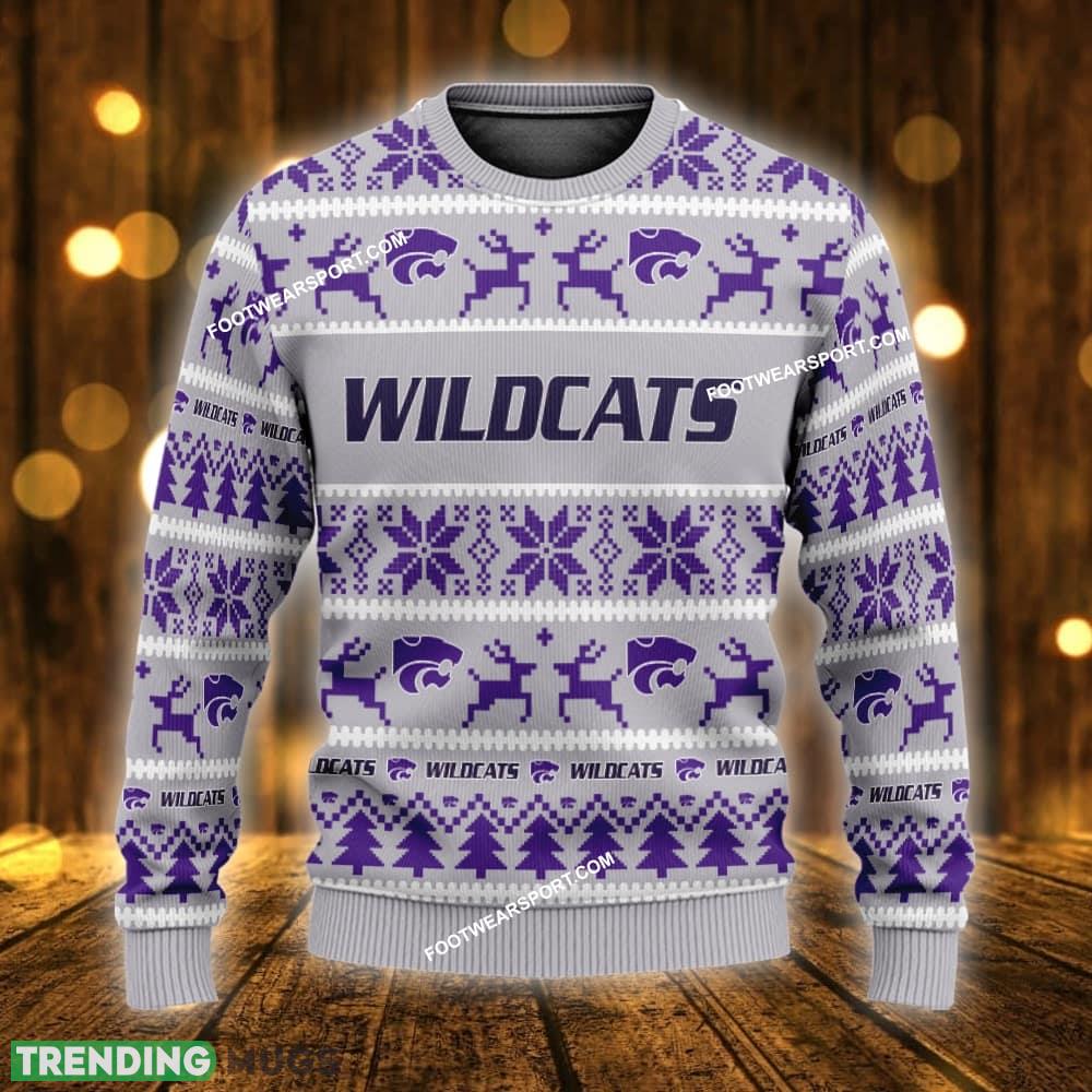Custom Name NEW Myrrh Kansas State Wildcats Knitted Christmas Sweater Gift For Adult - NCAA Kansas State Wildcats Ugly Christmas Sweater For Men And Women Photo 1 Custom Name NEW Myrrh Kansas State Wildcats Knitted Christmas Sweater Gift For Adult - NCAA Kansas State Wildcats Ugly Christmas Sweater For Men And Women Photo 1