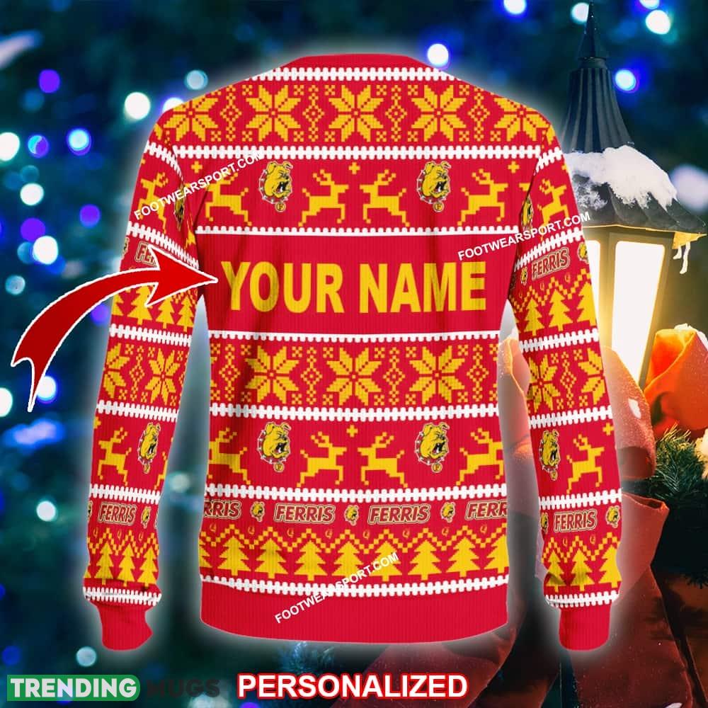 Custom Name NEW Needle Ferris State Bulldogs Knitted Christmas Sweater Gift For Men And Women 3D Sweater Custom Name NEW Needle Ferris State Bulldogs Knitted Christmas Sweater Gift For Men And Women 3D Sweater