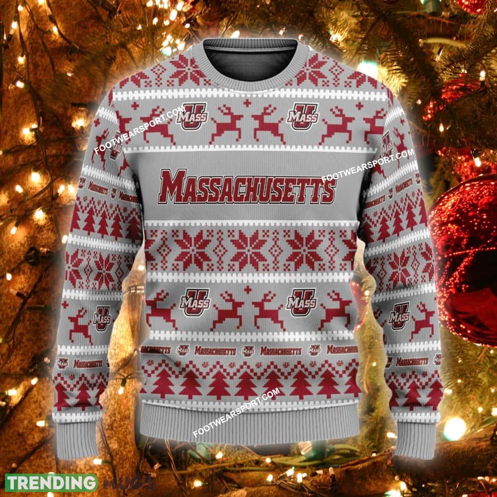Custom Name NEW Northern Massachusetts Minutemen Ugly Christmas Sweater Gift Holidays - NCAA Massachusetts Minutemen Ugly Christmas Sweater For Men And Women Photo 1 Custom Name NEW Northern Massachusetts Minutemen Ugly Christmas Sweater Gift Holidays - NCAA Massachusetts Minutemen Ugly Christmas Sweater For Men And Women Photo 1