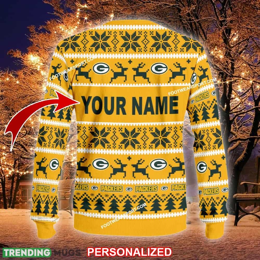 Custom Name NEW Ornament Green Bay Packers Ugly Christmas Sweater Gift For Men And Women 3D Sweater Custom Name NEW Ornament Green Bay Packers Ugly Christmas Sweater Gift For Men And Women 3D Sweater