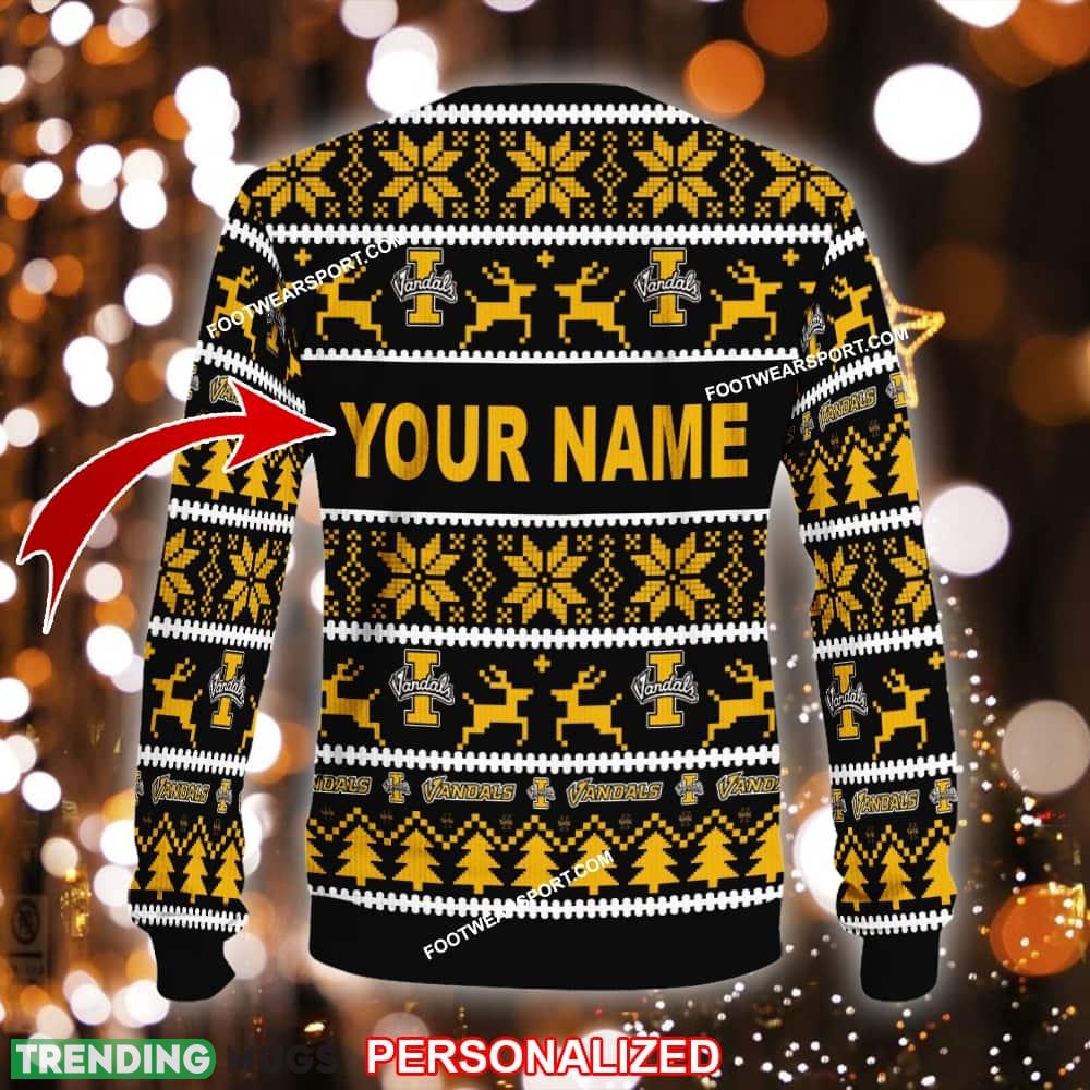 Custom Name NEW Outwear Idaho Vandals Ugly Christmas Sweater Gift For Adult 3D Sweater Custom Name NEW Outwear Idaho Vandals Ugly Christmas Sweater Gift For Adult 3D Sweater