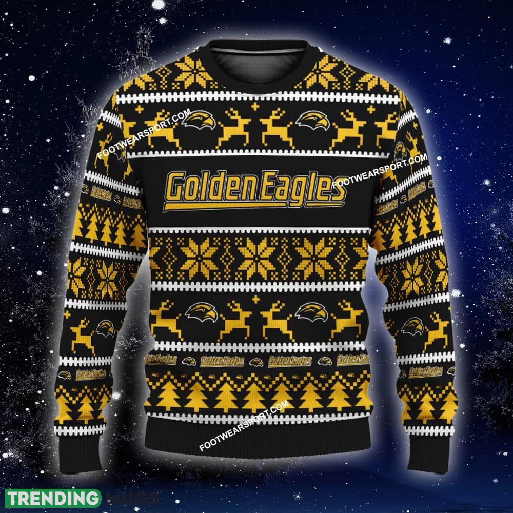 Custom Name NEW Poinsettia Southern Miss Golden Eagles Ugly Christmas 3D Sweater Gift For Adult - NCAA Southern Miss Golden Eagles Ugly Christmas Sweater For Men And Women Photo 1 Custom Name NEW Poinsettia Southern Miss Golden Eagles Ugly Christmas 3D Sweater Gift For Adult - NCAA Southern Miss Golden Eagles Ugly Christmas Sweater For Men And Women Photo 1