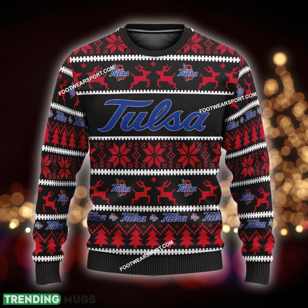 Custom Name NEW Presents Tulsa Golden Hurricane Ugly Christmas Sweater Gift For Men And Women - NCAA Tulsa Golden Hurricane Ugly Christmas Sweater For Men And Women Photo 1 Custom Name NEW Presents Tulsa Golden Hurricane Ugly Christmas Sweater Gift For Men And Women - NCAA Tulsa Golden Hurricane Ugly Christmas Sweater For Men And Women Photo 1