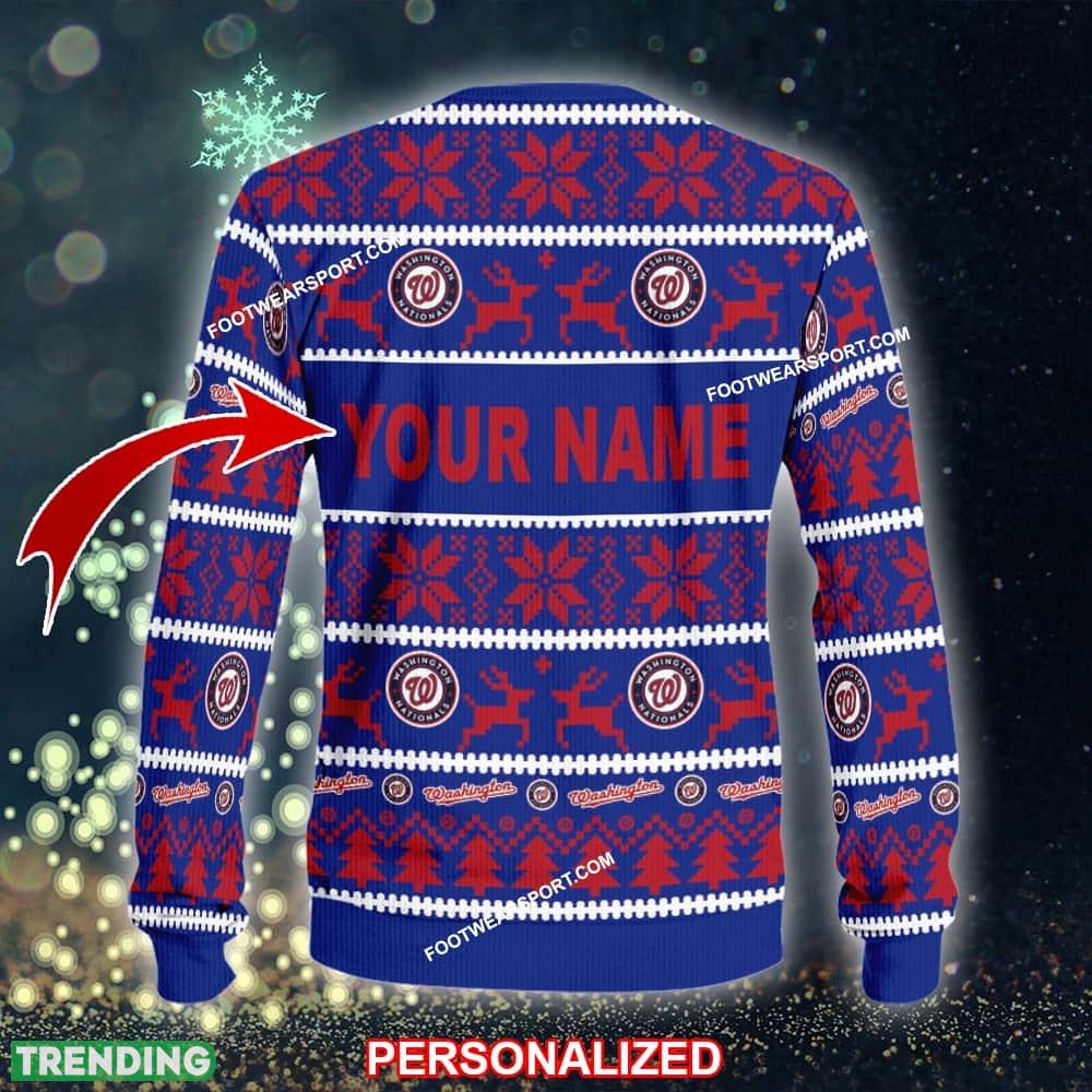 Custom Name NEW Pullover Washington Nationals Ugly Christmas Sweater Gift Holidays 3D Sweater Custom Name NEW Pullover Washington Nationals Ugly Christmas Sweater Gift Holidays 3D Sweater