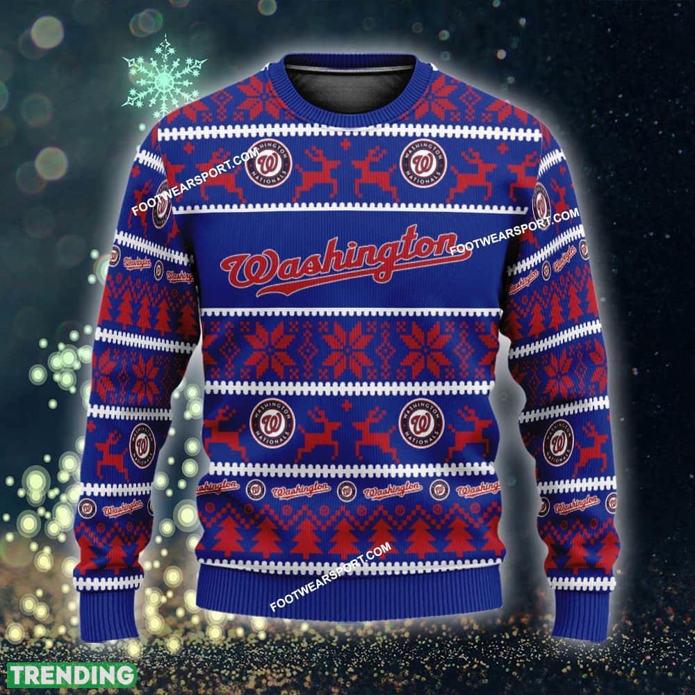 Custom Name NEW Pullover Washington Nationals Ugly Christmas Sweater Gift Holidays - MLB Washington Nationals Ugly Christmas Sweater For Men And Women Photo 1 Custom Name NEW Pullover Washington Nationals Ugly Christmas Sweater Gift Holidays - MLB Washington Nationals Ugly Christmas Sweater For Men And Women Photo 1