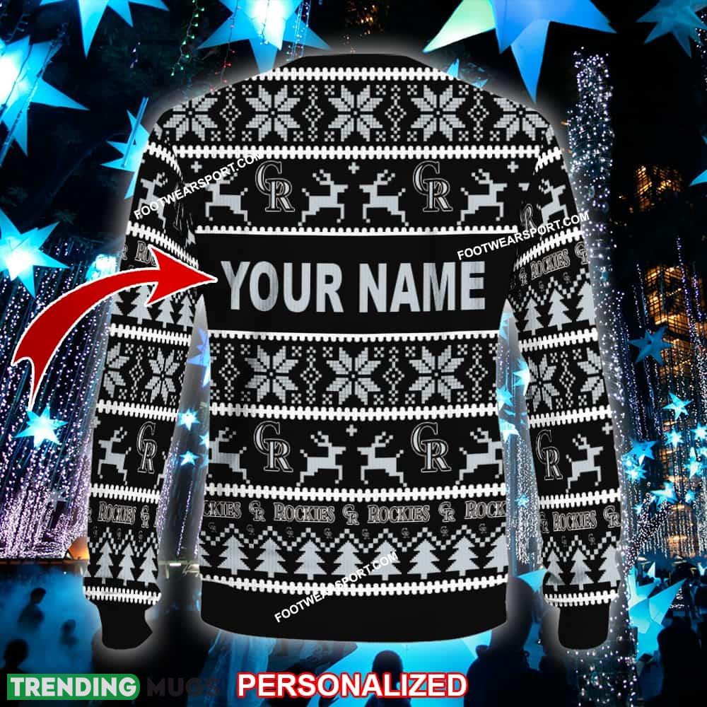 Custom Name NEW Red Colorado Rockies Ugly Christmas 3D Sweater Gift For Men And Women 3D Sweater Custom Name NEW Red Colorado Rockies Ugly Christmas 3D Sweater Gift For Men And Women 3D Sweater