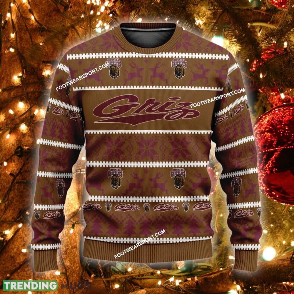 Custom Name NEW Retailer Montana Grizzlies Knitted Christmas Sweater Gift For Adult - NCAA2 Montana Grizzlies Ugly Christmas Sweater For Men And Women Photo 1 Custom Name NEW Retailer Montana Grizzlies Knitted Christmas Sweater Gift For Adult - NCAA2 Montana Grizzlies Ugly Christmas Sweater For Men And Women Photo 1