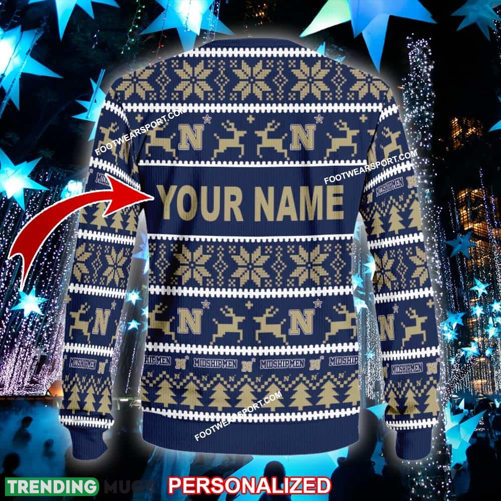 Custom Name NEW Roast Navy Midshipmen Knitted Christmas Sweater AOP Gift For Men And Women 3D Sweater Custom Name NEW Roast Navy Midshipmen Knitted Christmas Sweater AOP Gift For Men And Women 3D Sweater
