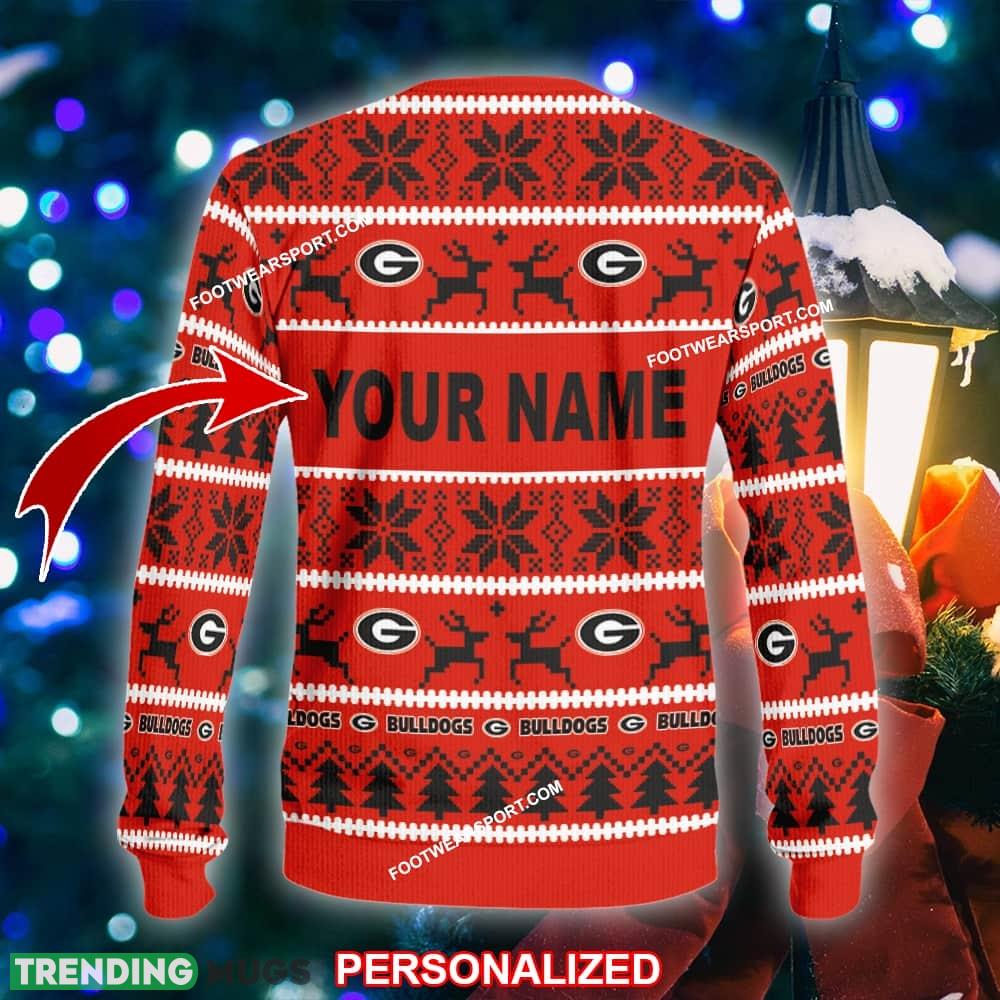 Custom Name NEW Savior Georgia Bulldogs Knitted Christmas Sweater Gift For Adult 3D Sweater Custom Name NEW Savior Georgia Bulldogs Knitted Christmas Sweater Gift For Adult 3D Sweater