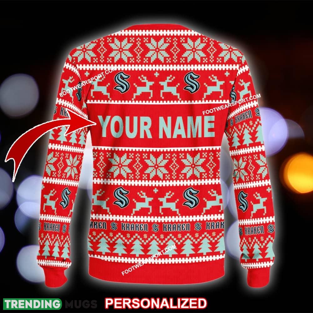 Custom Name NEW Season Seattle Kraken Ugly Christmas 3D Sweater Gift For Men And Women 3D Sweater Custom Name NEW Season Seattle Kraken Ugly Christmas 3D Sweater Gift For Men And Women 3D Sweater