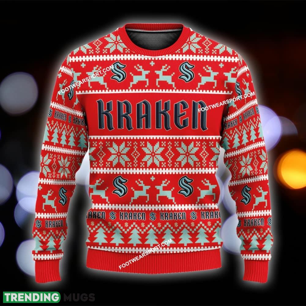 Custom Name NEW Season Seattle Kraken Ugly Christmas 3D Sweater Gift For Men And Women - NHL Seattle Kraken Ugly Christmas Sweater For Men And Women Photo 1 Custom Name NEW Season Seattle Kraken Ugly Christmas 3D Sweater Gift For Men And Women - NHL Seattle Kraken Ugly Christmas Sweater For Men And Women Photo 1