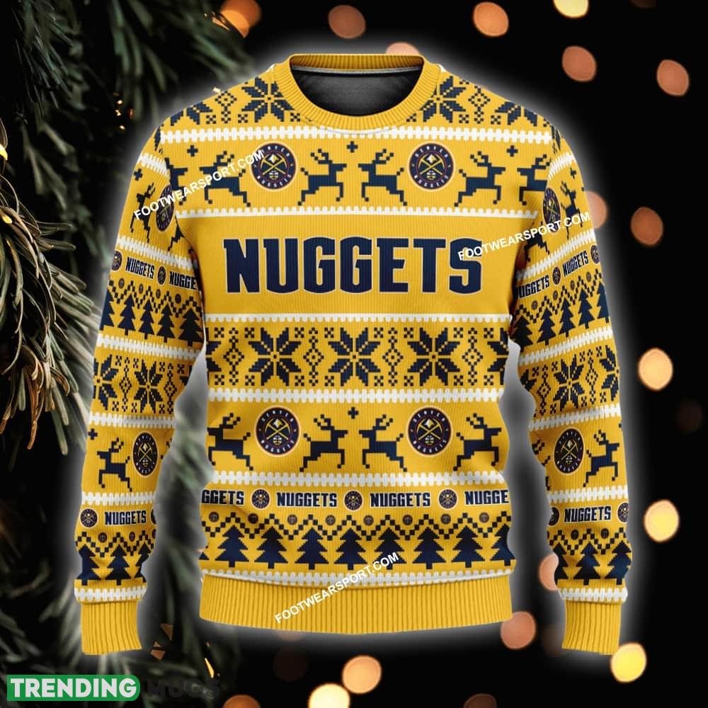 Custom Name NEW Seasonal Denver Nuggets Knitted Christmas Sweater AOP Gift Holidays - NBA Denver Nuggets Ugly Christmas Sweater For Men And Women Photo 1 Custom Name NEW Seasonal Denver Nuggets Knitted Christmas Sweater AOP Gift Holidays - NBA Denver Nuggets Ugly Christmas Sweater For Men And Women Photo 1