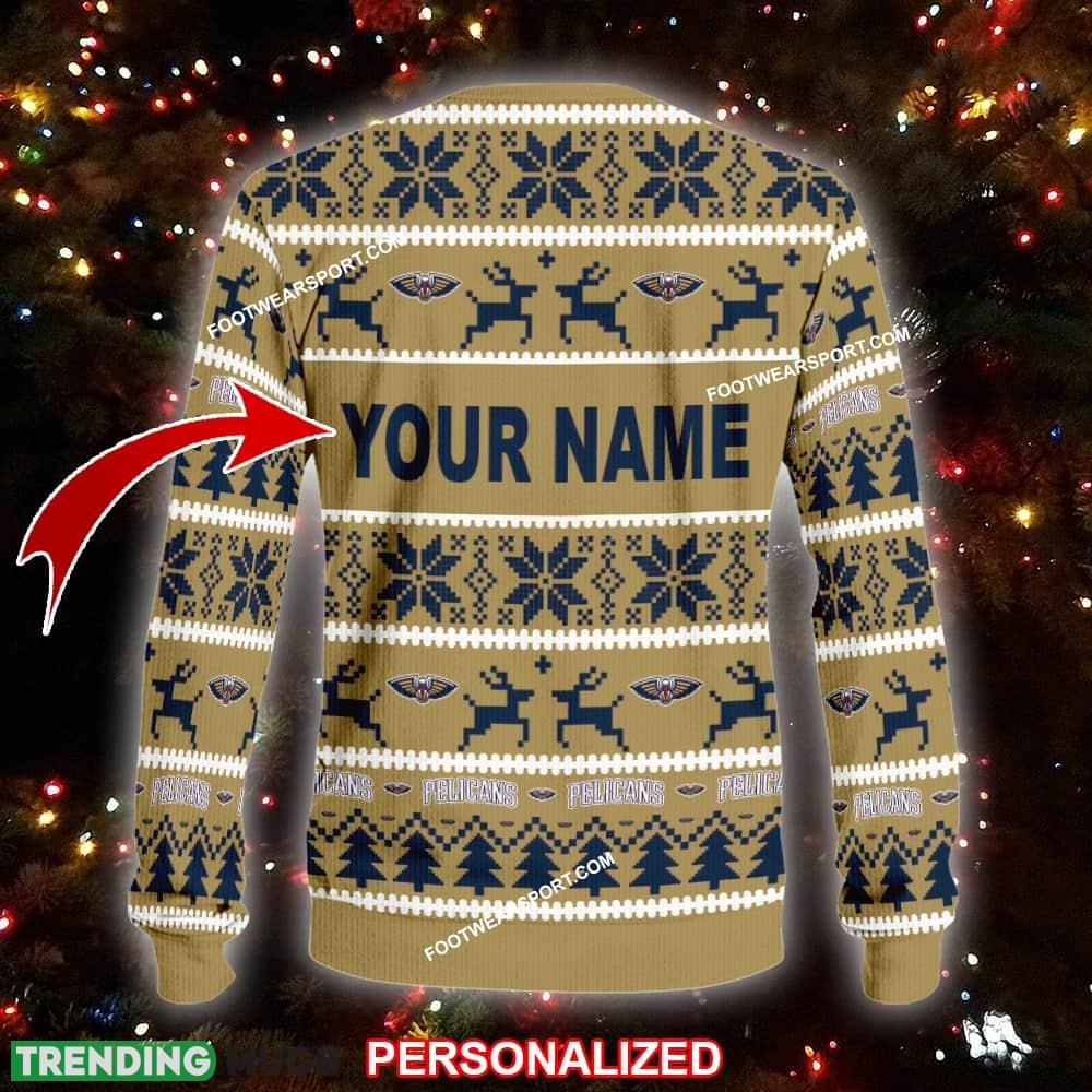 Custom Name NEW Style New Orleans Pelicans Ugly Christmas Sweater Gift For Men And Women 3D Sweater Custom Name NEW Style New Orleans Pelicans Ugly Christmas Sweater Gift For Men And Women 3D Sweater
