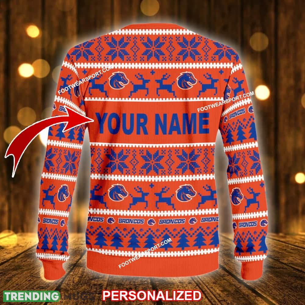 Custom Name NEW Surprise Boise State Broncos Ugly Christmas Sweater Gift For Men And Women 3D Sweater Custom Name NEW Surprise Boise State Broncos Ugly Christmas Sweater Gift For Men And Women 3D Sweater
