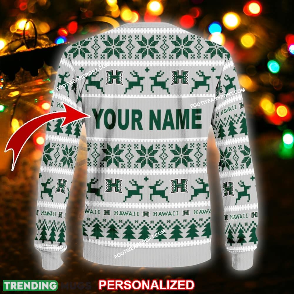 Custom Name NEW Swaddling Hawaii Rainbow Warriors Ugly Christmas 3D Sweater Gift For Adult 3D Sweater Custom Name NEW Swaddling Hawaii Rainbow Warriors Ugly Christmas 3D Sweater Gift For Adult 3D Sweater