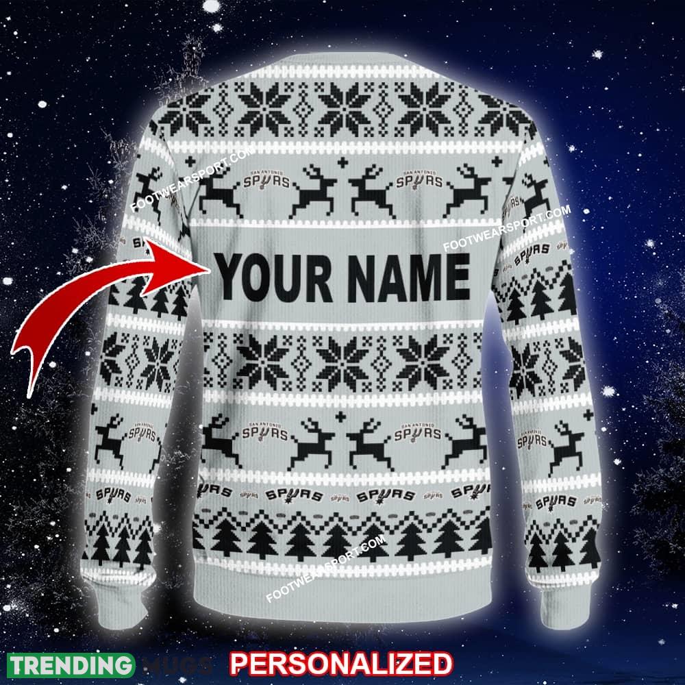 Custom Name NEW Sweater San Antonio Spurs Ugly Christmas 3D Sweater Gift For Men And Women 3D Sweater Custom Name NEW Sweater San Antonio Spurs Ugly Christmas 3D Sweater Gift For Men And Women 3D Sweater