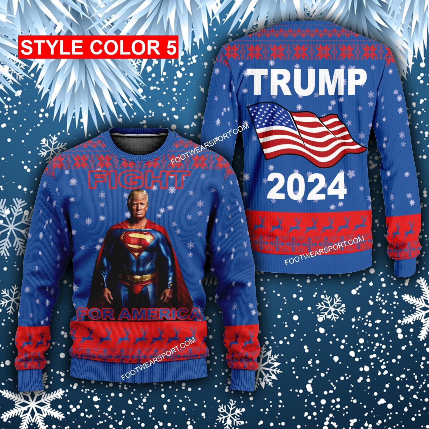 Donald Trump Donning A Resplendent Superman Outfit Royal Blue 3D Sweater Ugly Vote Trump Hot Trending For Fans - 200824-082311 Donald Trump Donning A Resplendent Superman Outfit Royal Blue 3D Sweater Ugly Vote Trump Hot Trending For Fans - 200824-082311